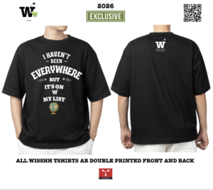 WISSHH “I haven’t been everywhere but it’s on my WISSHH list” T-shirt (2026 Design)